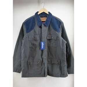 Wrangler Men's‎ Pinstripe Navy Button Down Barn Coat XL 112318249